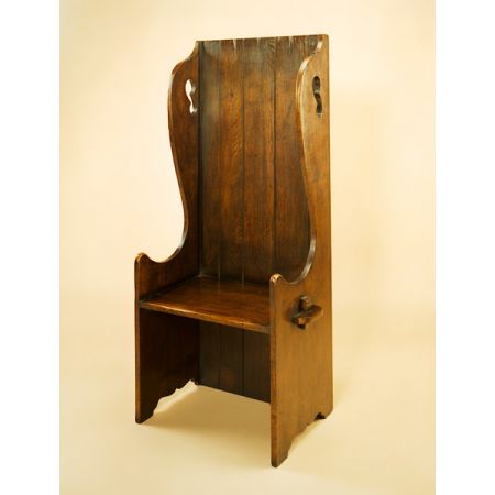 Antike Sitzbank aus Holz Joined Settle