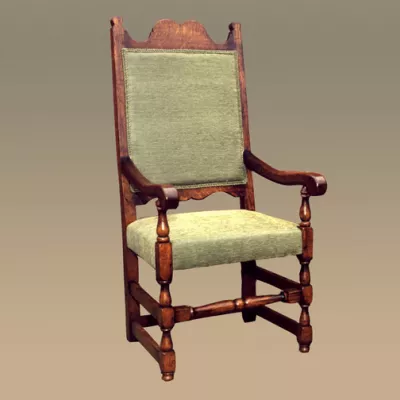 Upholstered High Back Chair - Arm