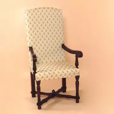  Upholstered - Flat Stretcher Chair - Arm