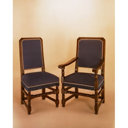 Joined Back Chair (Calico) - Arm