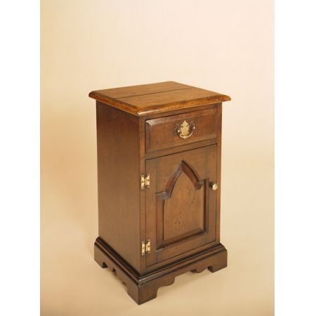 "Joined Enclosed Gothic Bedside Cabinet"