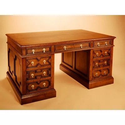 Pedestal Desk - Geometrical Mouldings