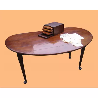 Cherry Table 4 Leg Pad Foot with Drop Leaves