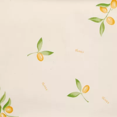 Clayre & Eef Wachstuch Oliven Gelb - Wachstuch - Tischtuch - Tischdecke --- 140 x 20...