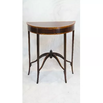 Mahagoni Tisch / Halltable Sidetable Demi Lune Edwards & Roberts