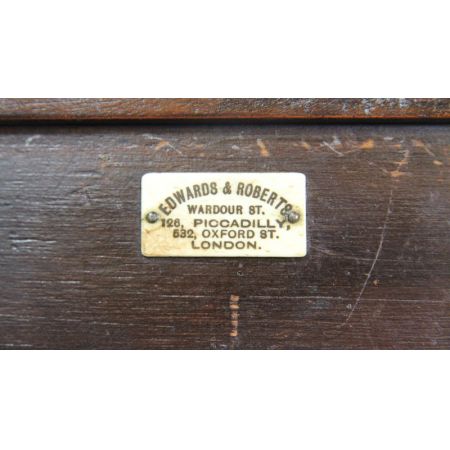 Mahagoni Tisch / Halltable Sidetable Demi Lune Edwards & Roberts