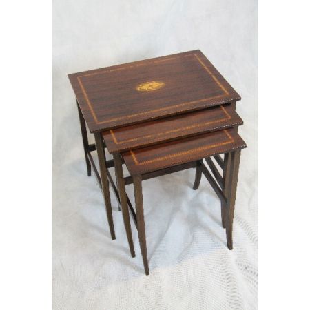 Mahagoni Tischsatz Nest of table Edwardianisch 1890