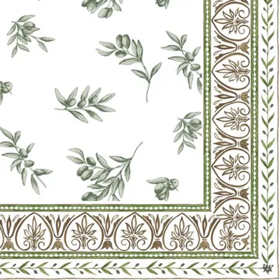 Clayre & Eef 20 Papierservietten 33 x 33 cm Olive Orchard