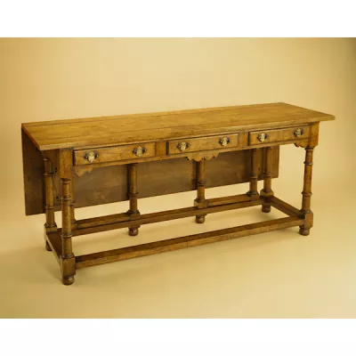 Dresser Table - Burr Elm - Single Flap