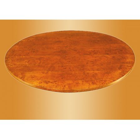 Round Table - Square Column - Cross Base Tisch Rund Ulme