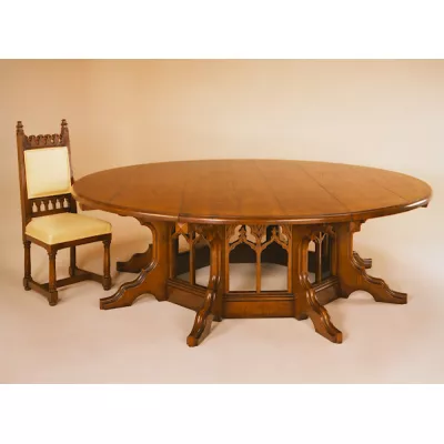 Dining Table - Pugin Gothic Design Tisch Rund