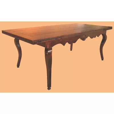 Cherry Cabriole Leg Shaped Side Rail Table