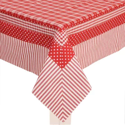 Clayre & Eef Tischdecke rot gemustert 150x250cm