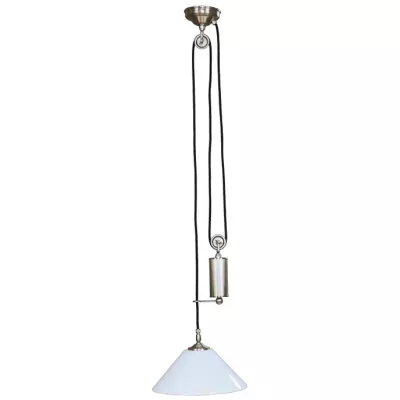 Pendelzugleuchte Gegenzugleuchte, Nickel Matt 25 cm 