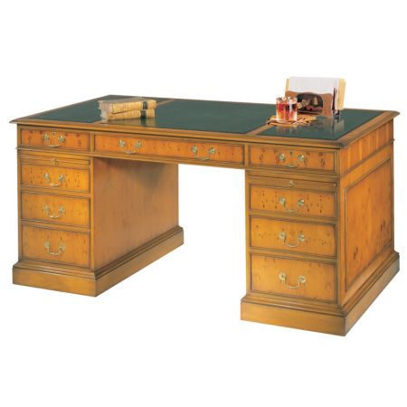 Bevan Funnell Pedestal Desk Schreibtisch in Eibe