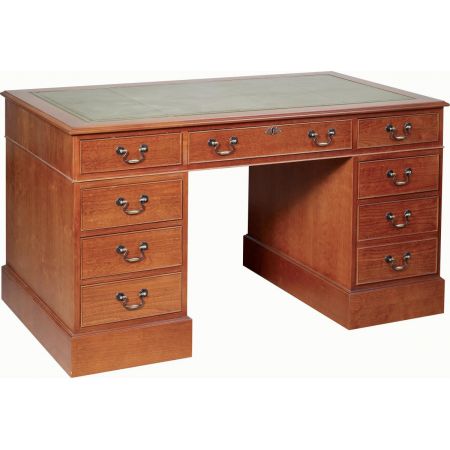 Großer Mahagoni Schreibtisch "Pedestal Desk"