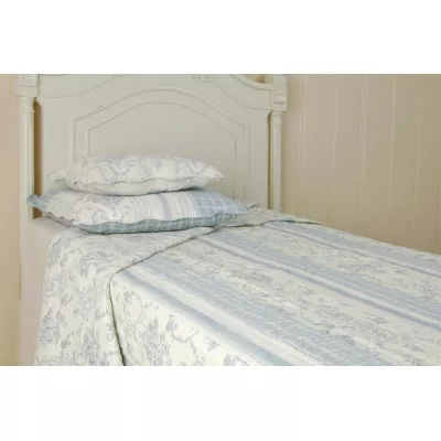 Clayre & Eef Tagesdecke Hellblau/Weiß 260x260
