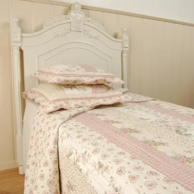 Clayre & Eef Tagesdecke Hellrosa/Blumen 140x220