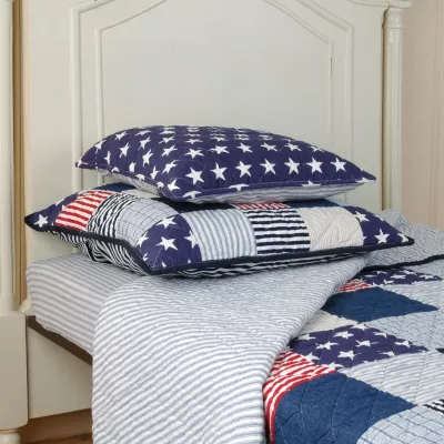 Clayre & Eef Tagesdecke Blau/Sterne 180x260