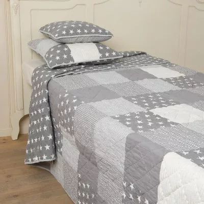 Clayre & Eef Tagesdecke "Patchwork Stars" 300x260