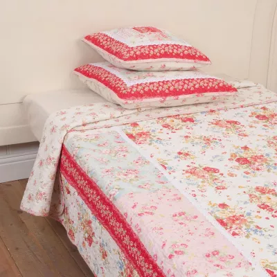 Clayre & Eef Tagesdecke "Poppy Flowers" 150x150cm
