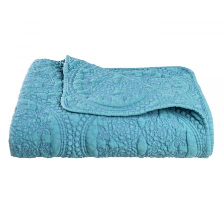 Clayre & Eef Bettüberwurf stonewashed 180x260 cm