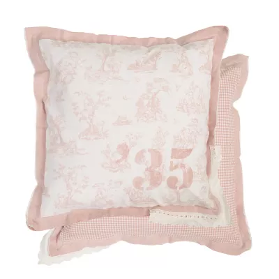Clayre & Eef Kissen "No. 35" rosa 50*50cm