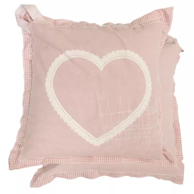Clayre & Eef Kissen rosa Herz 50*50cm