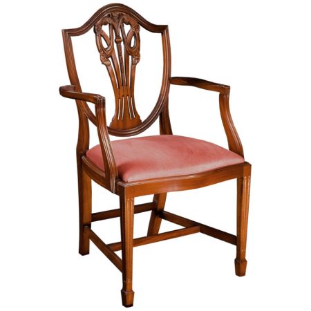 "Easton Shieldback Chair" Stuhl in Eibe - ebenfalls in Mahagoni erhältlich