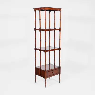 Regency Mahogany Etagere with Drawer