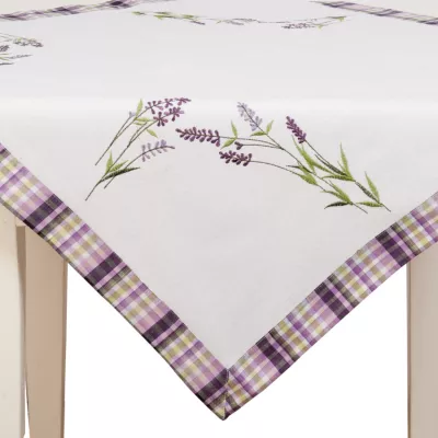 Clayre & Eef Tischdecke Lavendel ca. 85 x 85 cm