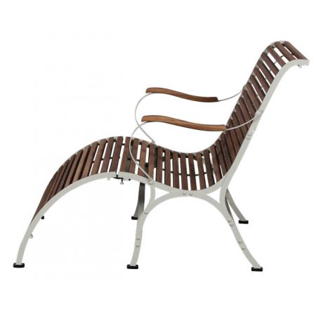 Gartenbank "Martragny" mit Fußteil in Creme