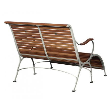 Gartenbank "Martragny" mit Fußteil in Creme