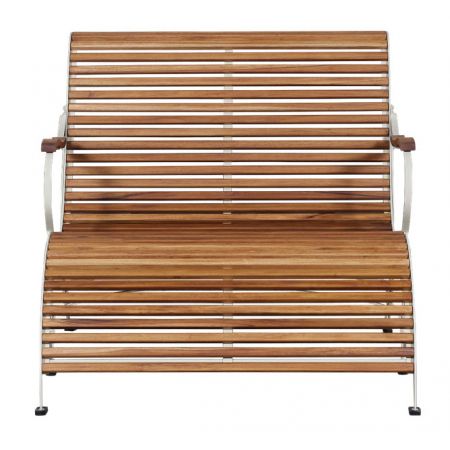 Gartenbank "Martragny" mit Fußteil in Creme