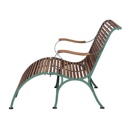 Gartenbank "Martragny" mit Fußteil in Grün