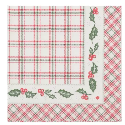 Clayre & Eef 20 Papierservietten 33 x 33 cm Sparkling Christmas