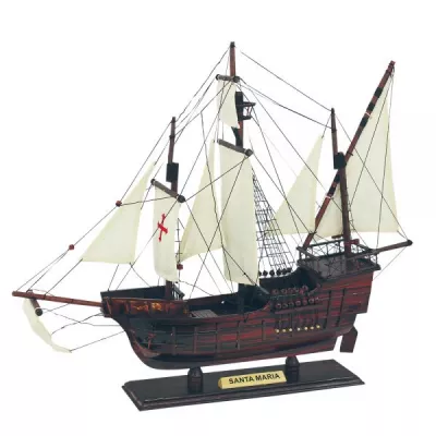 Maritim by Morris Karavelle - Santa Maria, Holz mit Stoffsegel, L: 45cm, H: 38cm