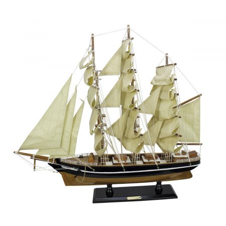 Segelschiff - Cutty Sark, Holz mit Stoffsegel, L: 55cm, H: 50cm
