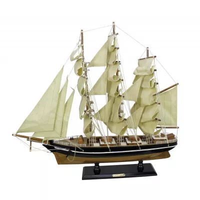 Maritim by Morris Segelschiff - Cutty Sark, Holz mit Stoffsegel, L: 55cm, H: 50cm