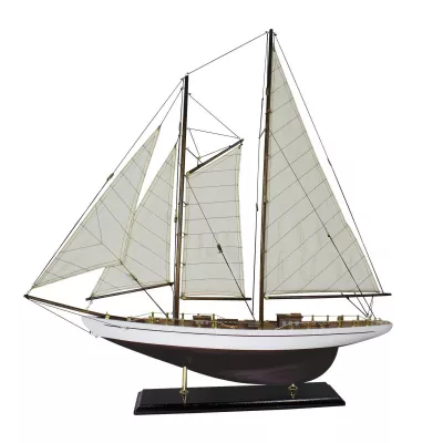 Maritim by Morris Segel-Yacht, Holz mit Stoffsegel, L: 71cm, H: 74cm