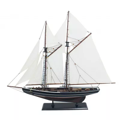 Maritim by Morris Segel-Yacht - Bluenose, Holz mit Stoffsegel, L: 74cm, H: 66cm