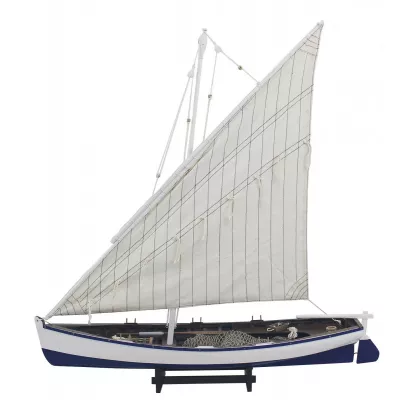 Maritim by Morris Fischerboot, Holz mit Stoffsegel, L: 60cm, H: 62cm