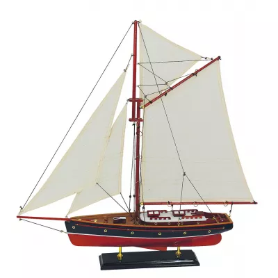 Maritim by Morris Segel-Yacht, Holz mit Stoffsegel, L: 58cm, H: 59cm