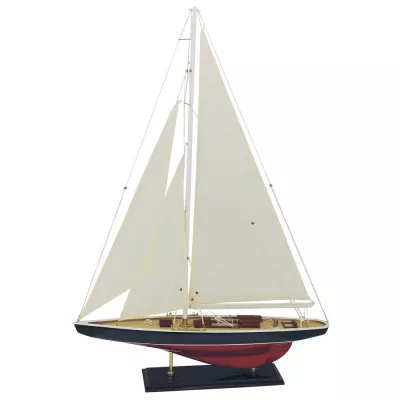 Maritim by Morris Segel-Yacht, Holz mit Stoffsegel, L: 60cm, H: 86cm