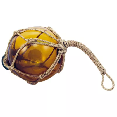 Maritim by Morris Fischer-Kugel, amber, Glas mit Netz, Ø: 10cm