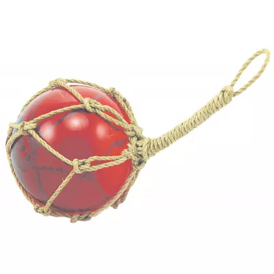 Maritim by Morris Fischer-Kugel, rot, Glas mit Netz, Ø: 10cm