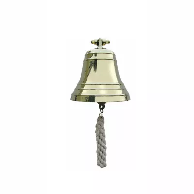 Maritim by Morris Schiffsglocke, Messing, mit Halter & Bändsel, ca. 1,8kg, Ø: 15cm