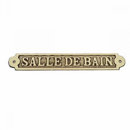 Türschild - SALLE DE BAIN, Messing, 25x3,5cm
