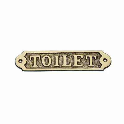 Maritim by Morris Türschild - TOILET, Messing, 15x3,5cm