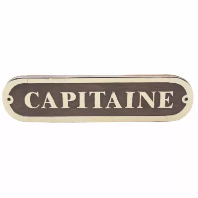 Maritim by Morris Türschild - CAPITAINE, Holz/Messing, 20x5cm